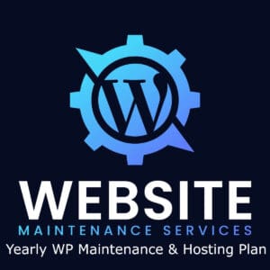 Product Illustration - yearly WordPress website maintenance plus hosting